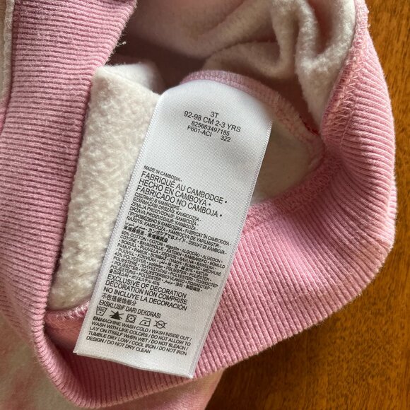 Levi's pink tie-dye crew sweatshirt 3T - Picture 9 of 10